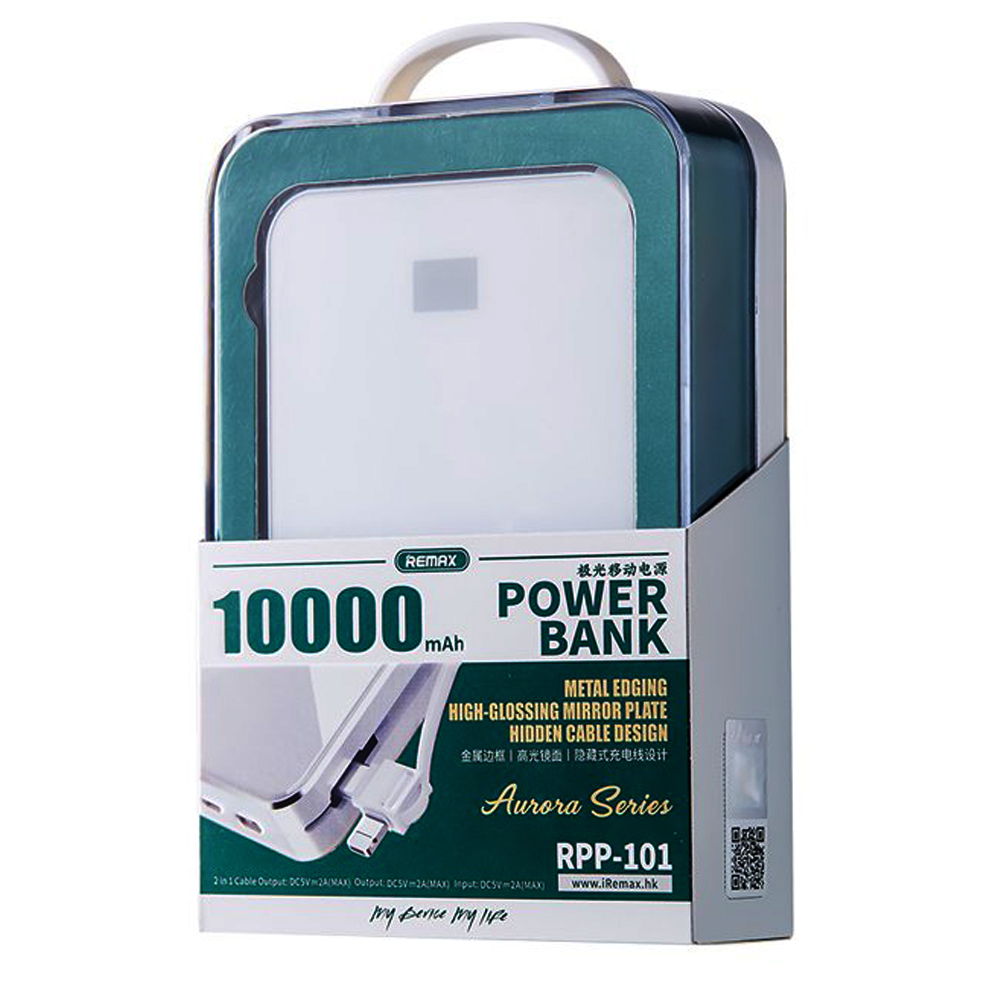 Pin sạc dự phòng Remax RPP-101 10000mAh Trắng - Hàng chính hãng