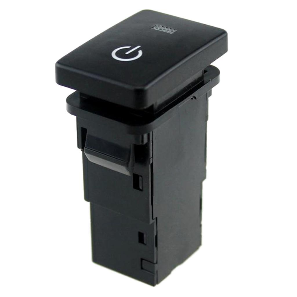 4-Pole Push Button Switch Blue LED Light with Fan Pattern for