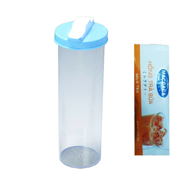 Bình Đựng Nước 1000ml Nắp Trượt Nhật Bản + Tặng Hồng Trà Sữa Maccaca 20g