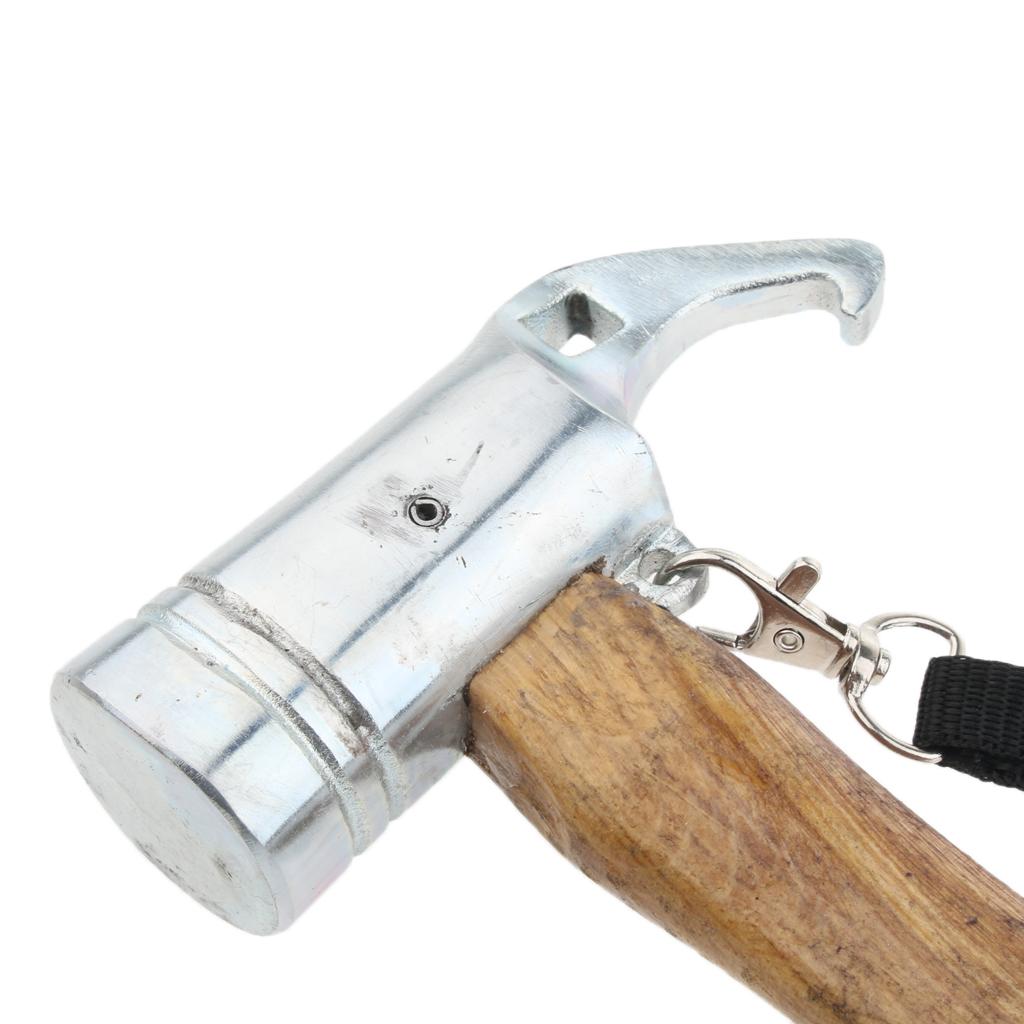 Hiking Camping Tent Mallet Hammer Peg Stake Puller for Ground Nails Metal Head