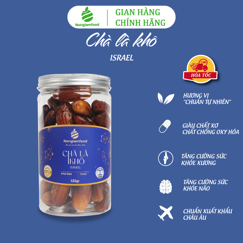 Chà là khô Israel Nonglamfood hũ 454g | Quà tặng cao cấp cho người thân, bạn bè, doanh nghiệp