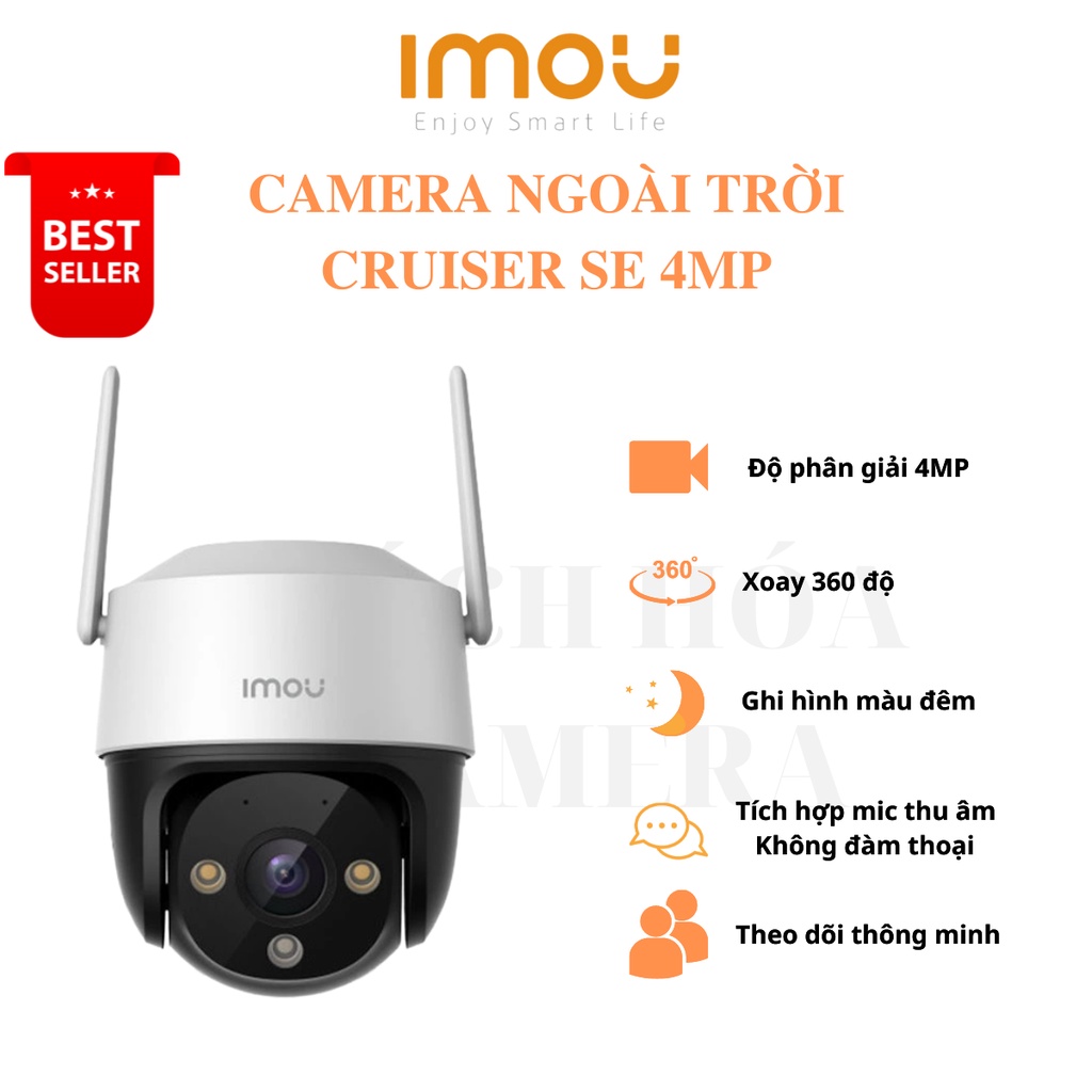 Camera WIFI Ngoài Trời, Có Màu Đêm, Xoay 360 S21FAP Tích Hợp Nhiều Tính Năng