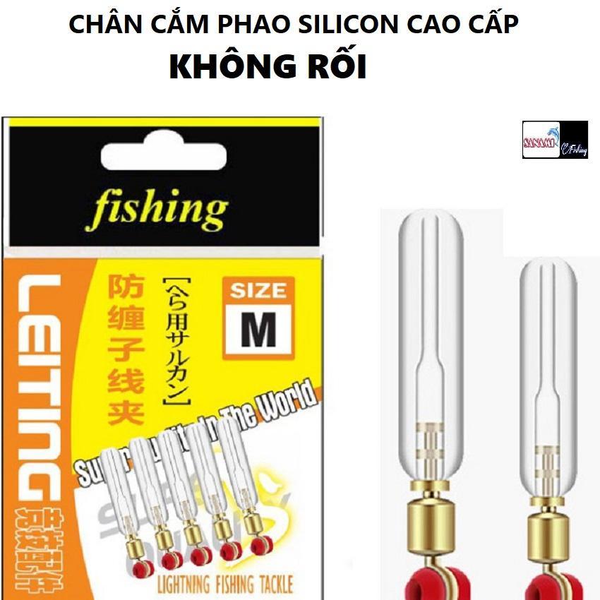 Vỉ 5 Chân Cắm Phao Câu Đài Silicone Cao Cấp không rối PK33 - Sanami Fishing