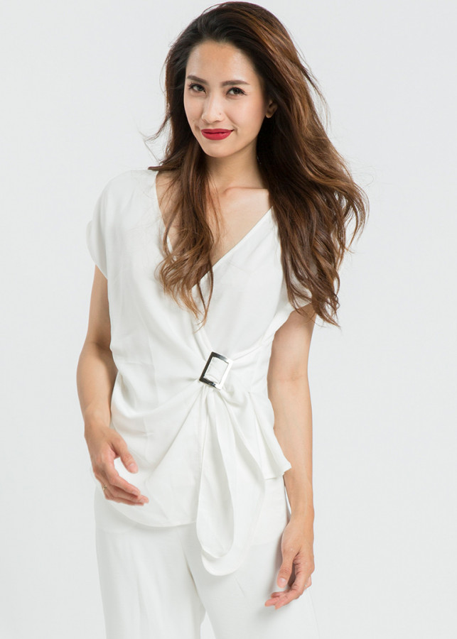 Áo Thắt Eo Hity TOP089 (Trắng Kim Cương)