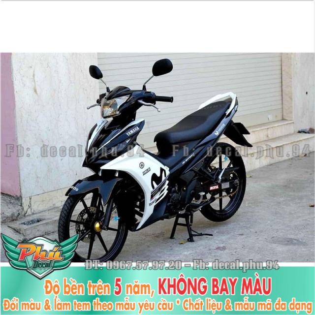 Tem rời Exciter 135 Movistar Trắng Đen -1