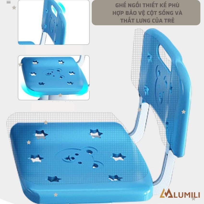 Bàn học sinh thông minh chống gù chống cận lumili B8 nâng hạ độ cao nghiêng mặt bàn cho bé