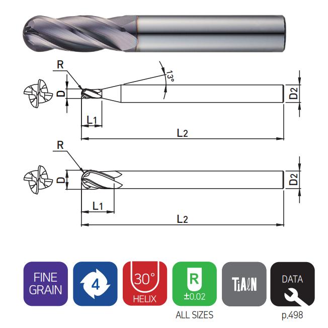 Dao phay cầu Widin TXB304 030