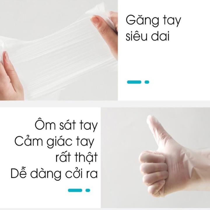 Hộp 100cái găng tay TPE HỘP TÍM GLOVE-găng tay cao su dùng 1 lần