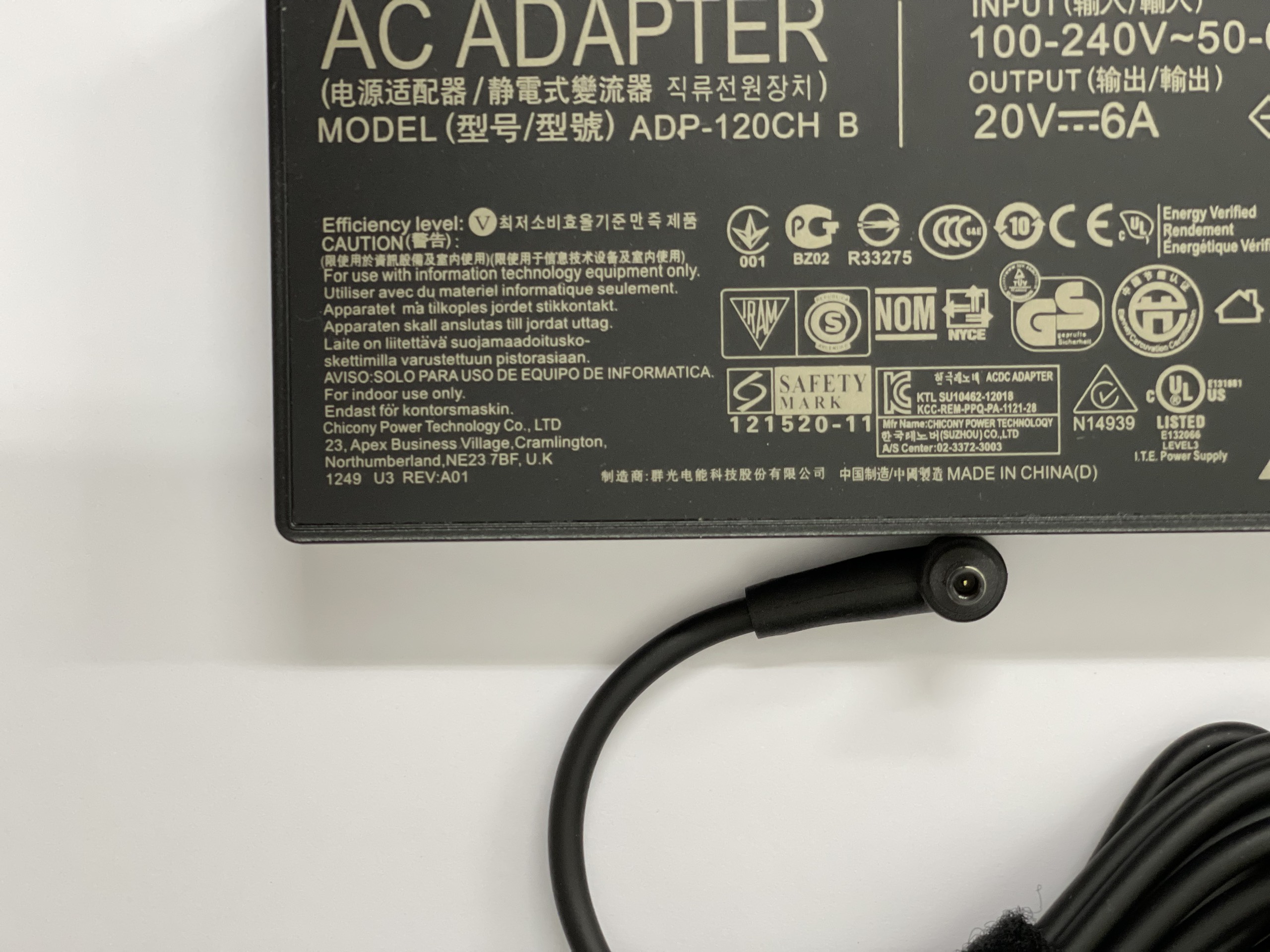 Sạc dành cho (adapter for) Laptop ASUS Vivobook Pro 16X N7600 N7600PC +cable new 4.5mm original 120W