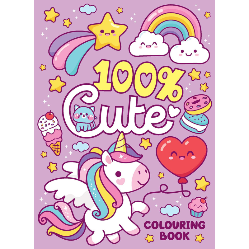 Sách 100% Cute - Colouring Book