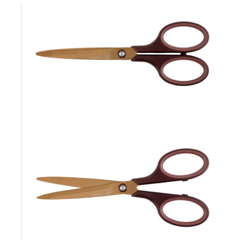 Kéo Cắt Văn Phòng Phủ Titan 19.5cm- Kéo Cắt Giấy Thủ Công Hàng Cao Cấp Nhập Khẩu Hàn Quốc