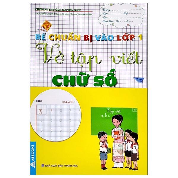 Sách - Bé Chuẩn Bị Vào Lớp 1 - Vở Tập Viết - Bộ 4 Cuốn
