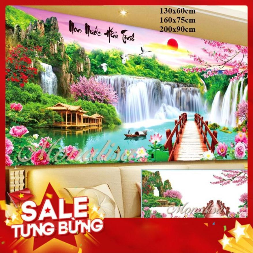 Iii8265Tranh đính đá Phong Cảnh160x75cm