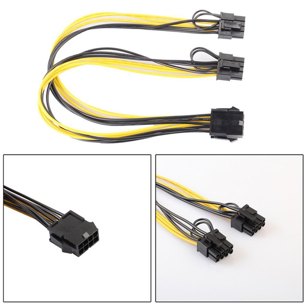 8pin to Dual 8-pin 2x Splitter Extension Cable Power Cable 30cm