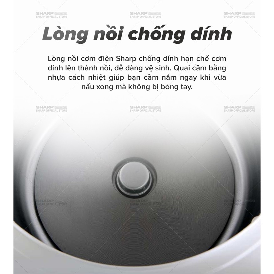 Nồi Cơm Điện Tử Sharp KS-COM186EV-GL - (1.8L) Hàng Chính Hãng