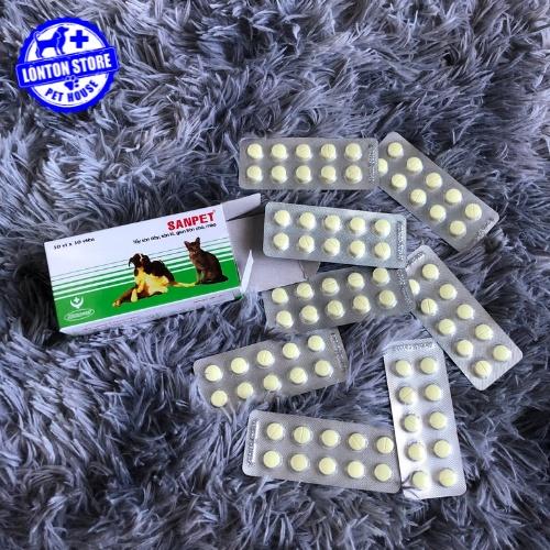 Sanpet - Viên xổ giun cho cún mèo, 10 viên/ vĩ