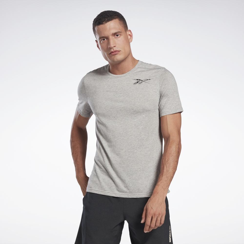 Reebok TRAINING Áo thun Chạy bộ Nam Ts Speedwick Graphic Tee Màu xám H46604