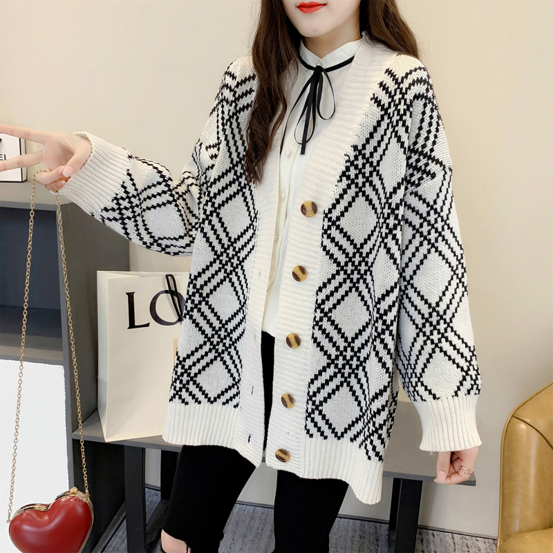 Áo khoác len nữ cardigan dệt kim phong cách Hàn Quốc V15