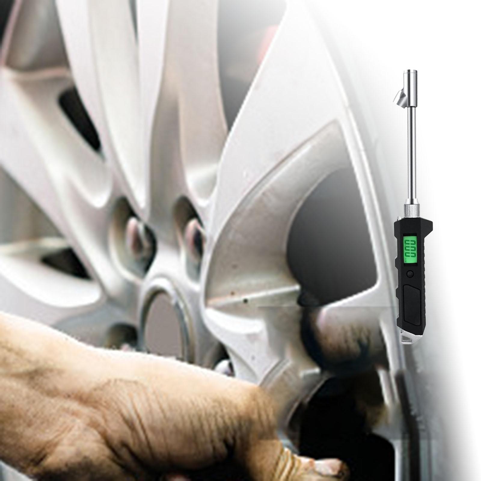 2x 0-16 Bar Digital Tire Pressure Gauge Stainless Steel for Trucks