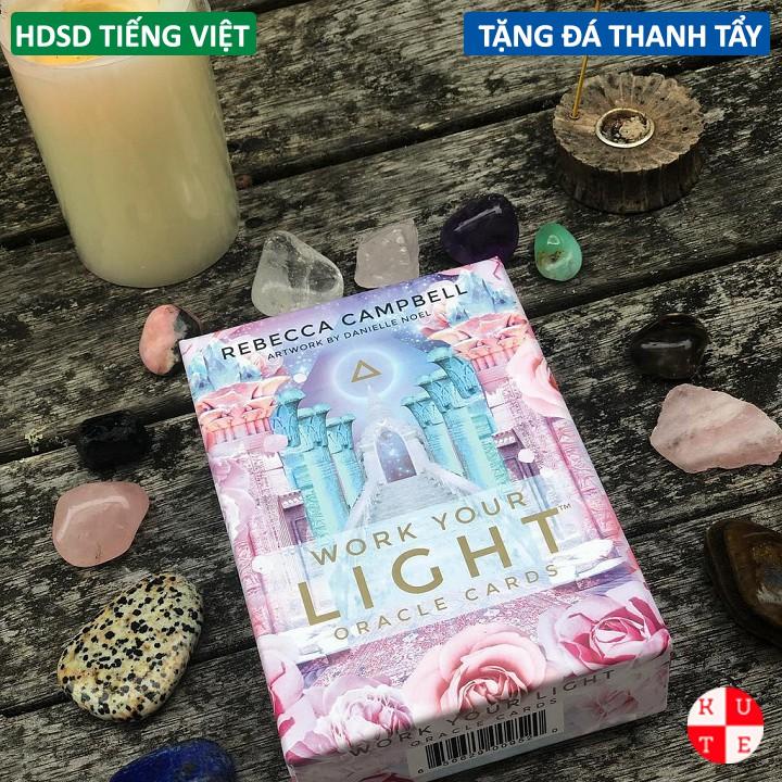 Bài Oracle Work Your Light Oracle 44 Lá Bài Tặng Hướng Dẫn Tiếng Việt Và Đá Thanh Tẩy