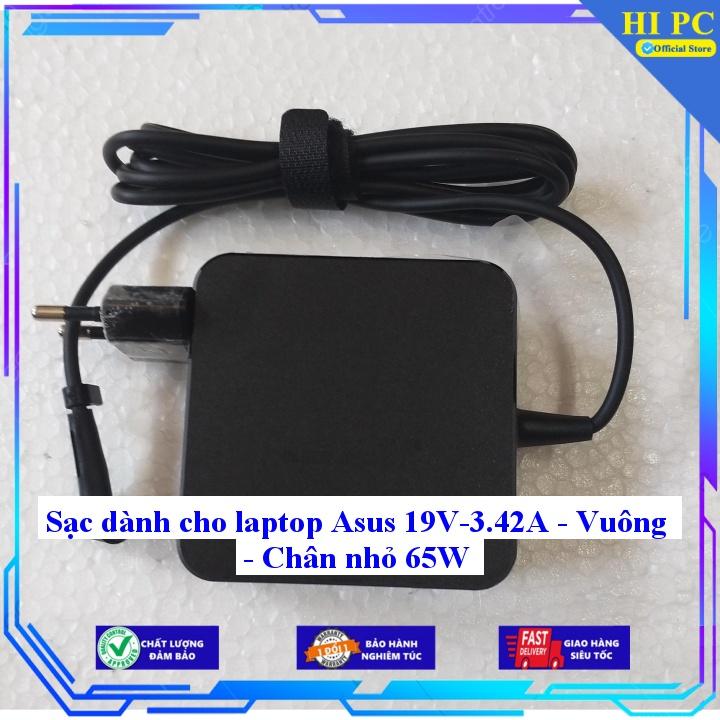 Sạc dành cho laptop Asus 19V-3.42A - Vuông - Chân nhỏ 65W - Hàng Nhập khẩu