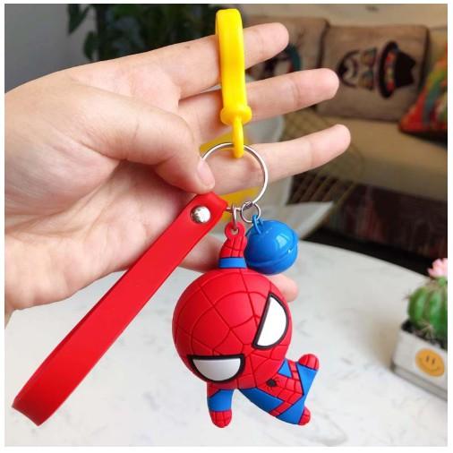 Móc khóa siêu nhân người nhện 2,5cm hàng inox không rỉ