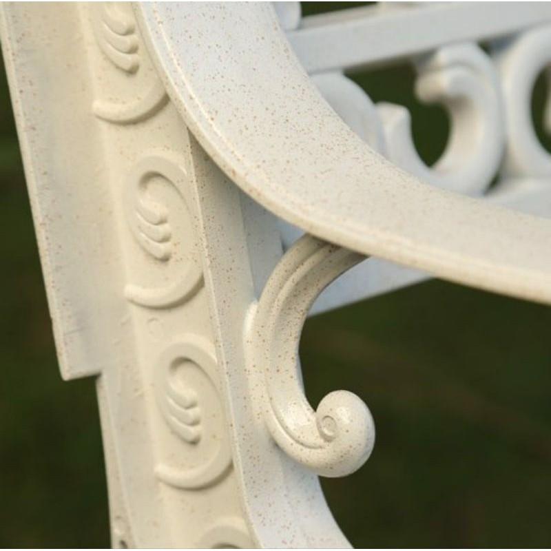 Ghế sân vườn/ghế công viên băng dài(màu trắng sữa sơn tĩnh điện