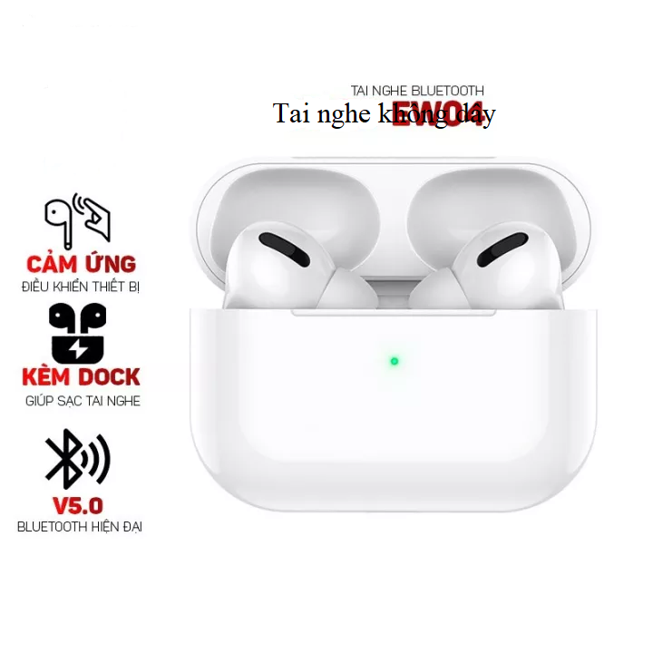 Tai Nghe không dây Bluetooth V5.0  EW04 cao cấp (định vị 2 bên)- Hàng Nhập khẩu