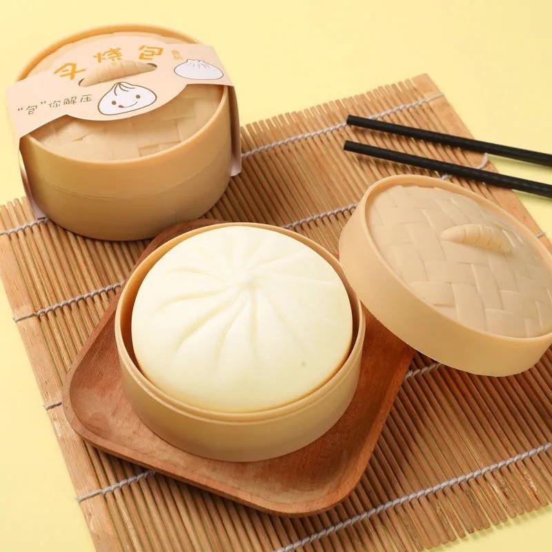 Bánh Bao Squishy Mochi Đồ Chơi Xả Stress Giảm Căng Thẳng Bóp Mềm Thích Tay