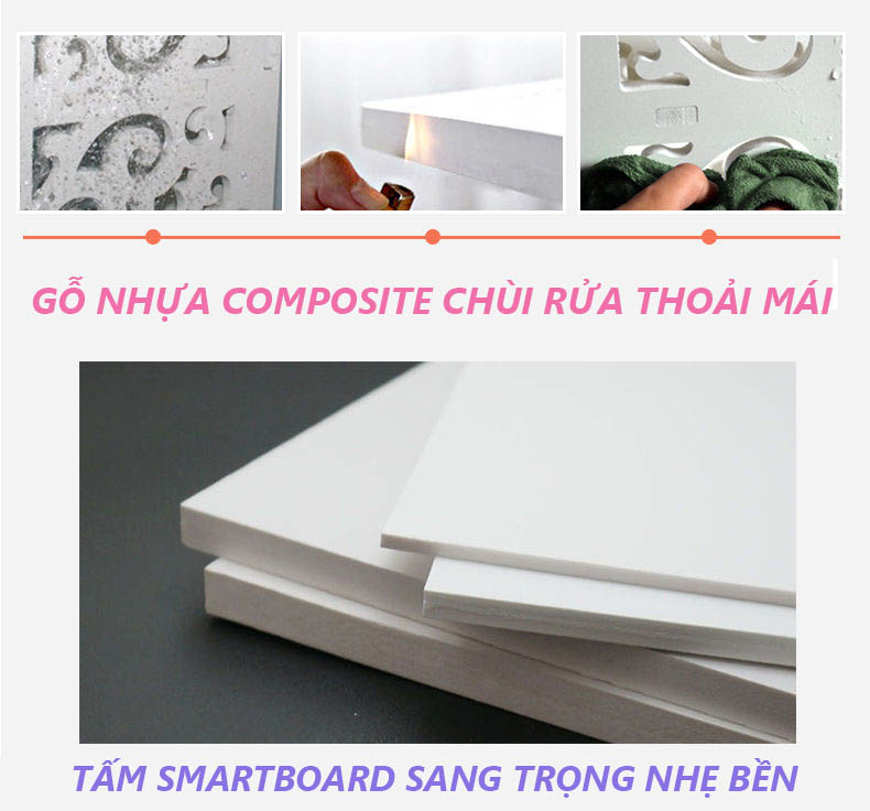 Kệ để đồ đầu giường tab đầu giường tủ phòng ngủ bàn cafe KG12 bằng ván gỗ SMARTBOARD cao cấp màu trắng sang trọng