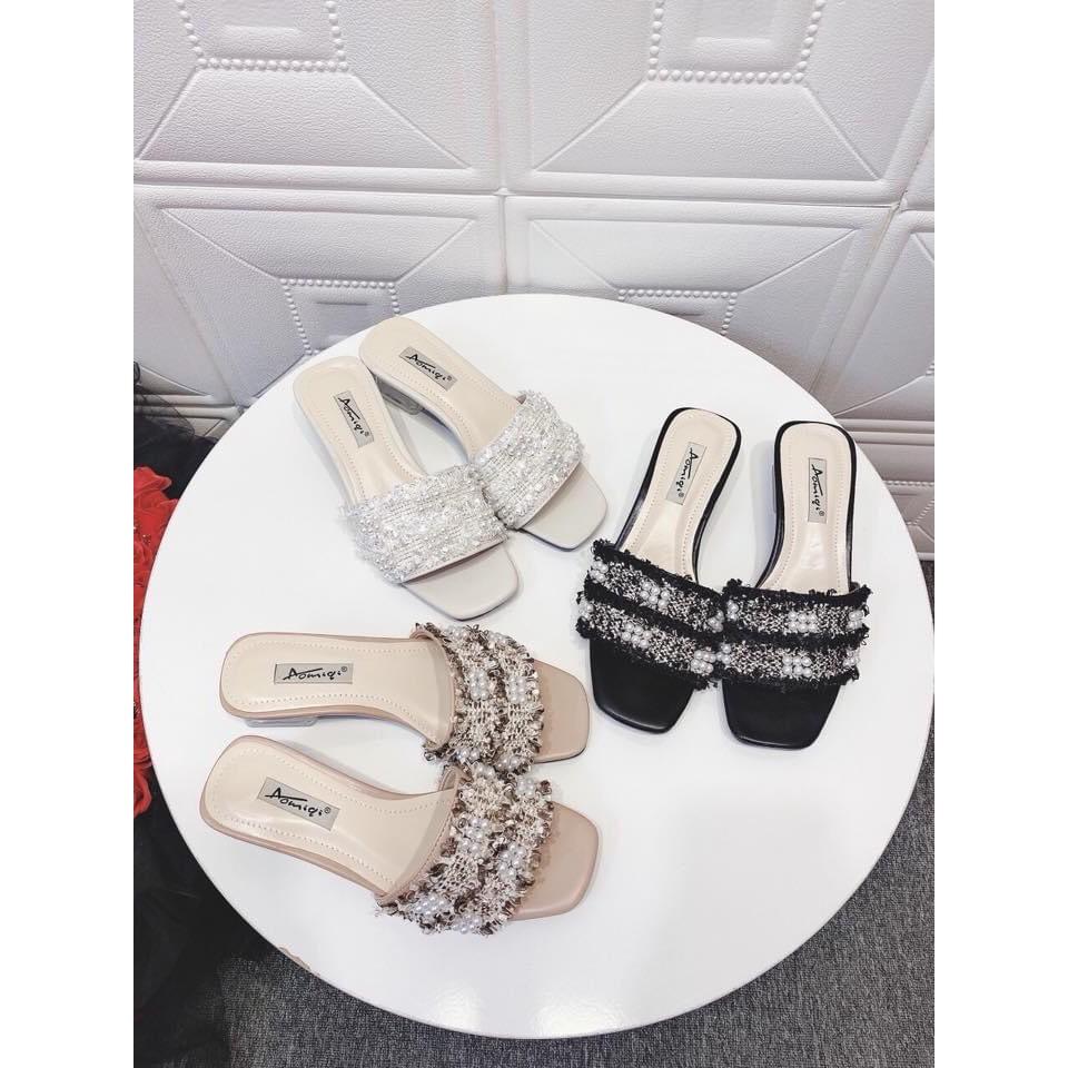 GUỐC QUAI NGANG XÙ ĐÍNH HẠT - 3P