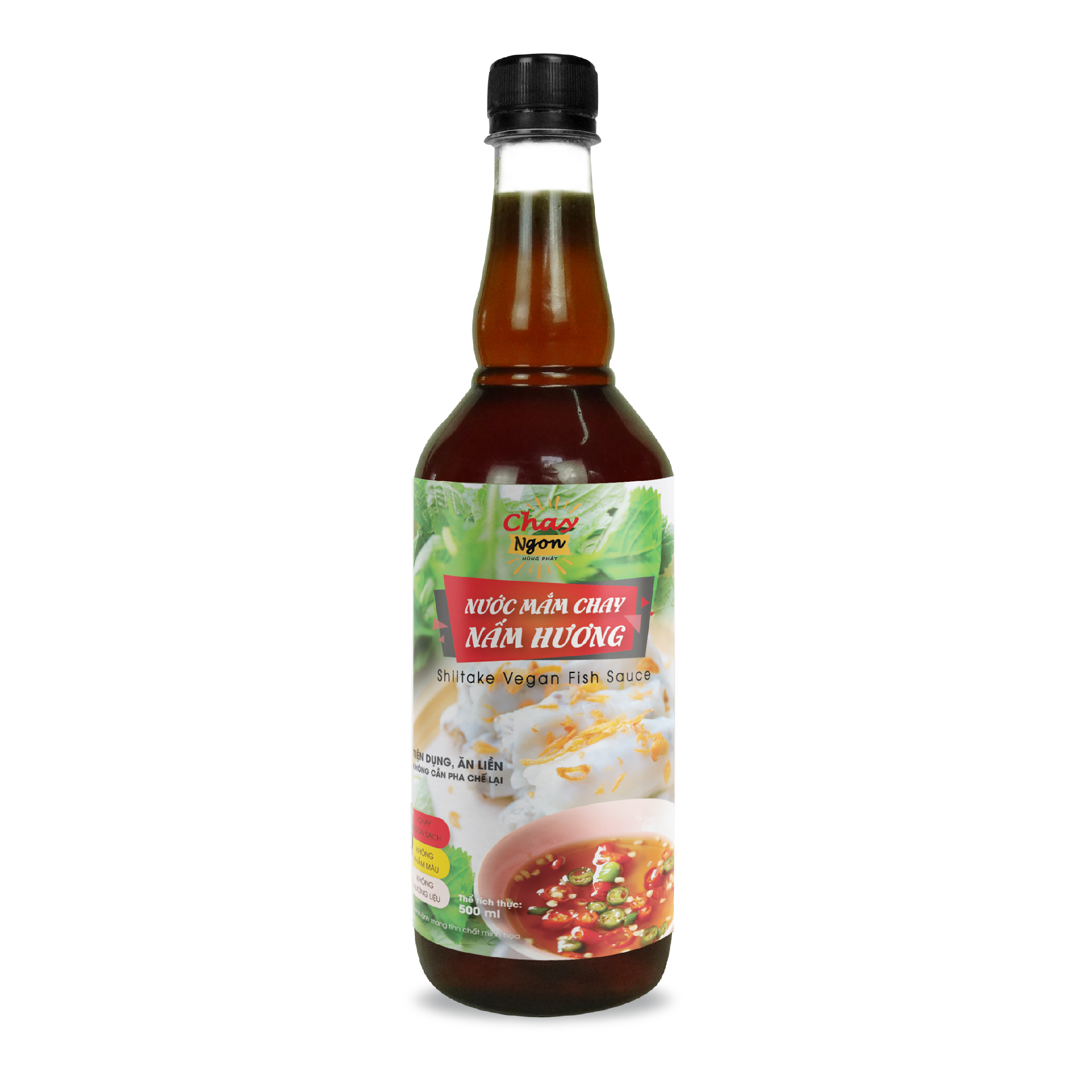 NƯỚC MẮM CHAY NẤM HƯƠNG (500 ML) - Thương hiệu Chay Ngon Hùng Phát