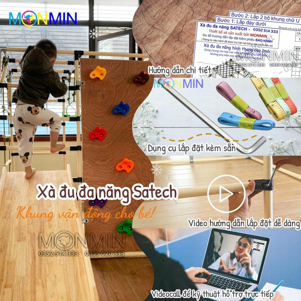 Xà đu đa năng Satech - Khung vận động cho bé - Hình hộp thang cân - Bộ cao 1.3m: Trò chơi 1 3 4 5 6