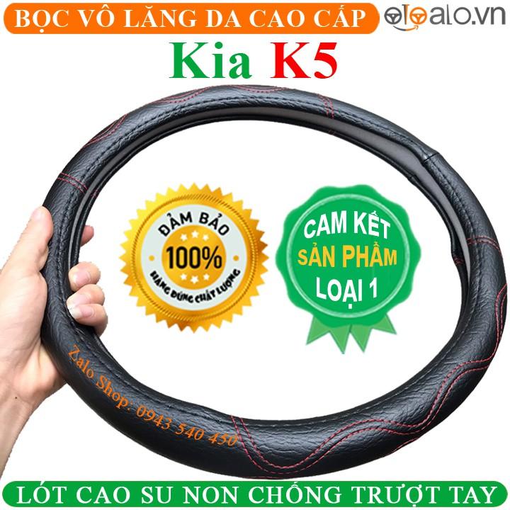 Bọc Vô Lăng Da dành cho Xe Kia K5 Lót Cao Su Non Cao Cấp Chống Trượt Tay - OTOALO