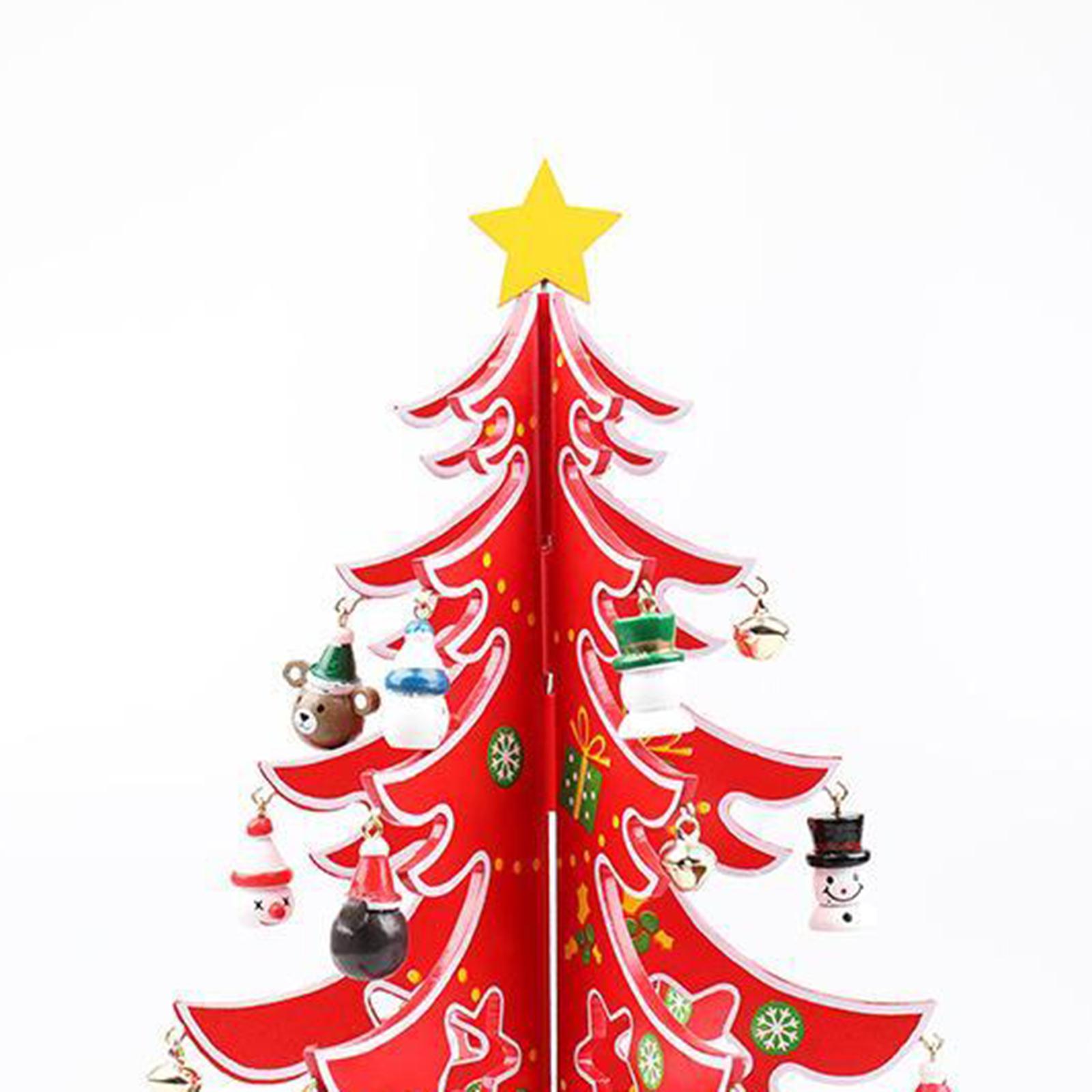 Trang trí cây thông Noel bằng gỗ để bàn Tượng trang trí cây thông Noel tự làm