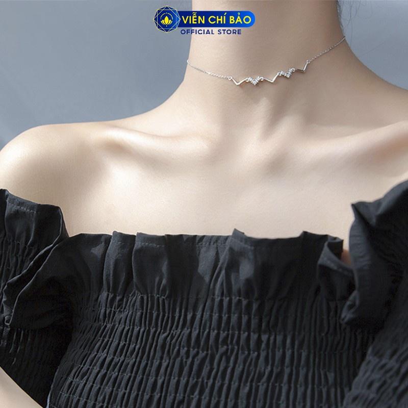 Dây chuyền bạc nữ hình zig zag chất liệu bạc 925 thời trang phụ kiện trang sức nữ Viễn Chí Bảo D400226x