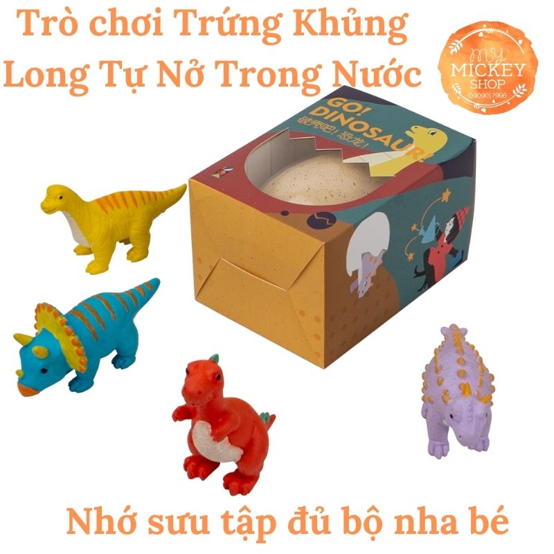 Trò chơi Trứng Khủng Long Tự Nở Trong nước size lớn nhiều mẫu