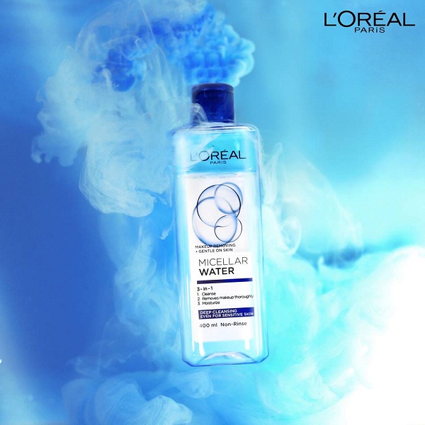 L'Oreal Paris Micellar water 400ml -  Làm sạch và mềm mịn da tích tắc (xanh dương đậm)