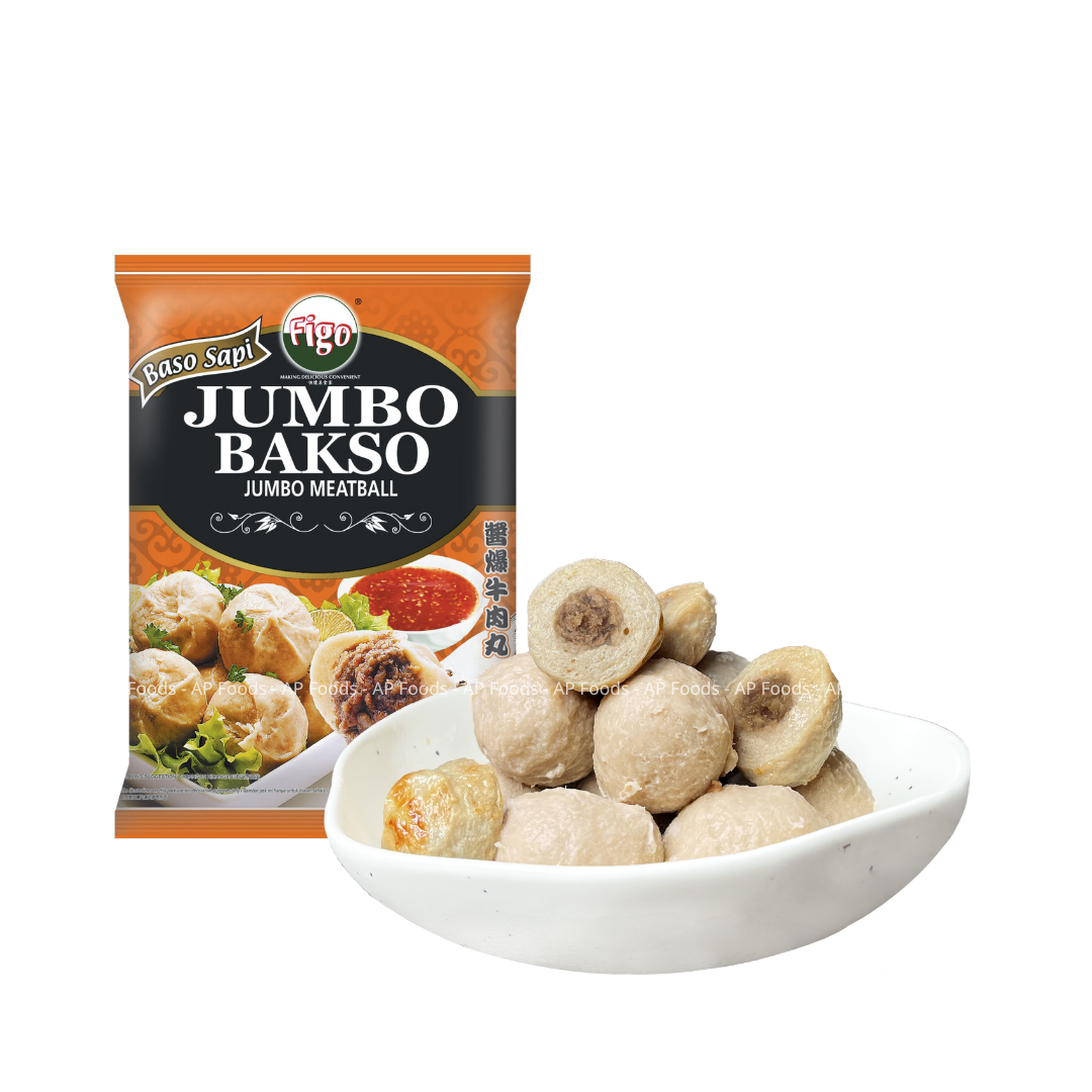 Cá viên nhân thịt bò FIGO Malaysia 500g - Jumbo Bakso - Viên Thả Lẩu Malaysia