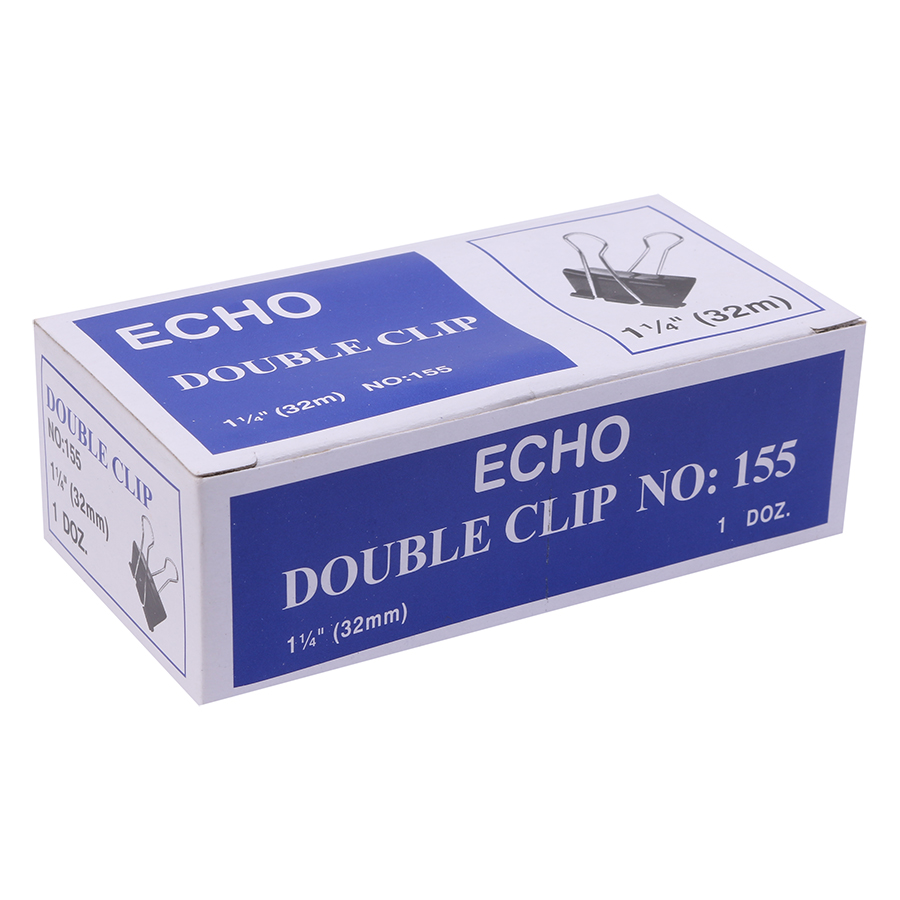 Bộ 3 Hộp Kẹp Bướm Echo (32mm) - Đen