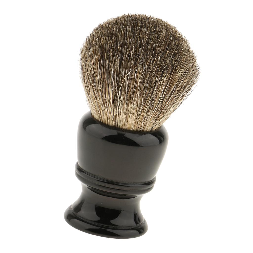 Premium Shaving Brush Resin Handle Salon Barber Shaver Tool Black For Men