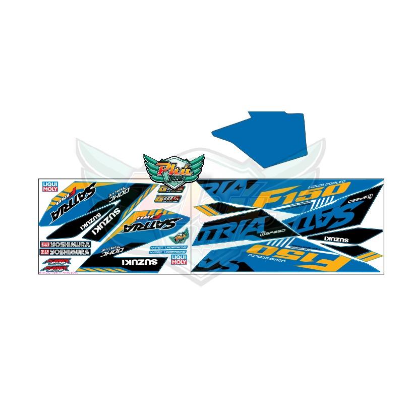 Tem rời Satria fi 2021 xanh đen mới