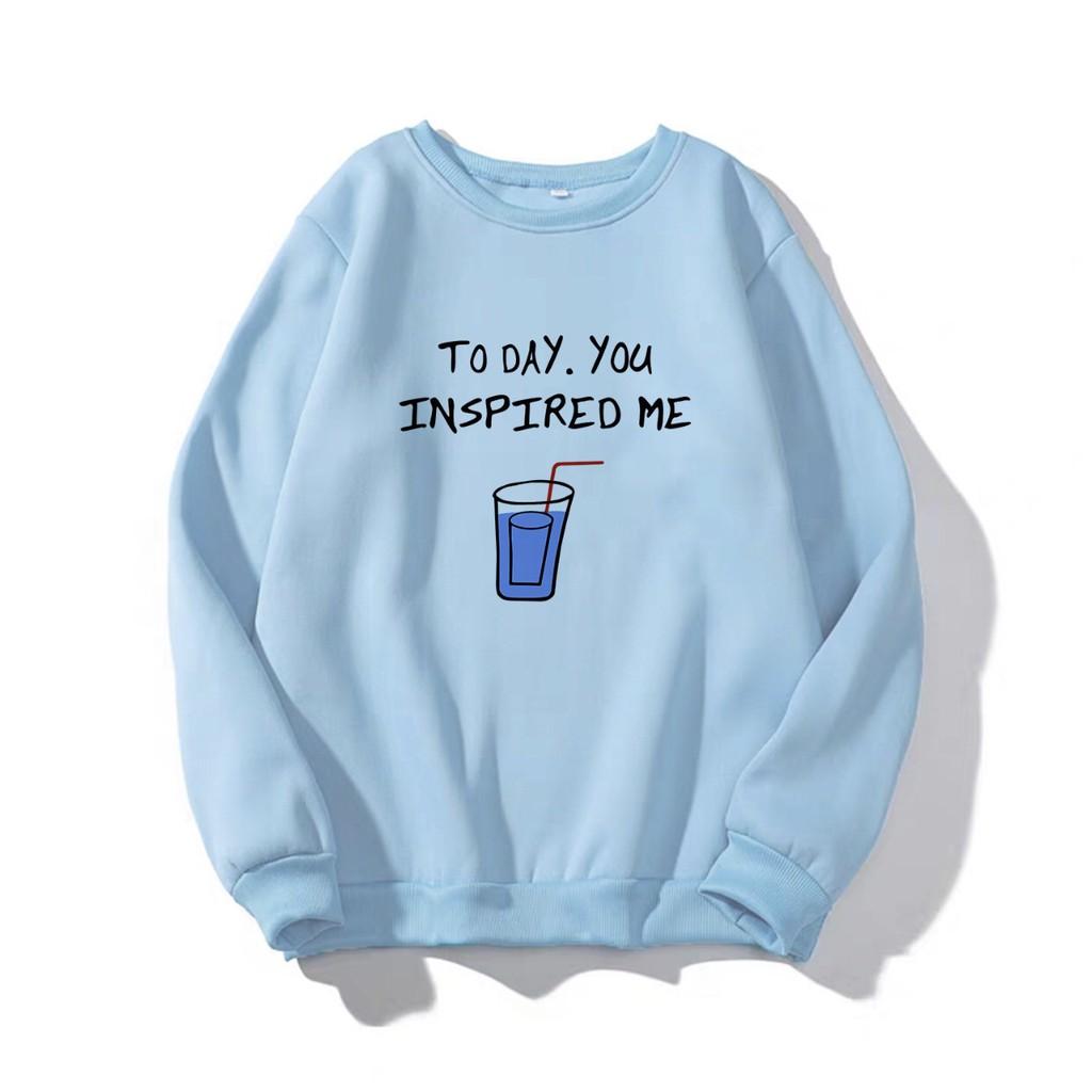 ÁO SWEATER NAM NỮ IN LY NƯỚC (NHIỀU MÀU)