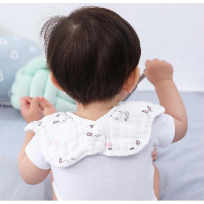 Yếm Xô Cúc Bấm Mềm Mịn, Thấm Hút Tốt Cho Bé