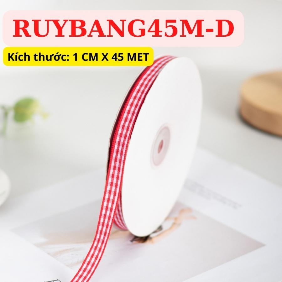 Ruy Băng Caro Trang Trí Hộp Quà Bánh Phụ Kiện Tóc May Mặc Handmade RỘNG 45 CM CUỘN 1 MÉT – RUYBANG45M