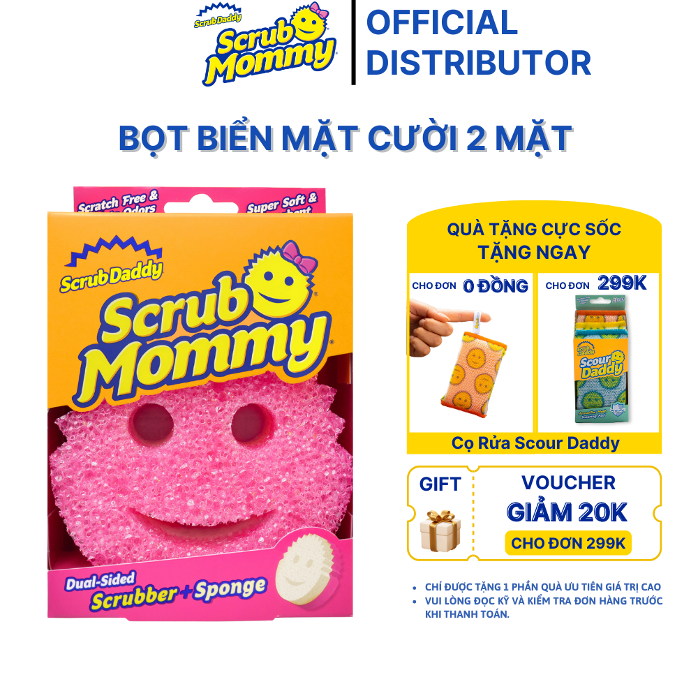 Miếng Rửa Chén Bọt Biển Scrub Mommy - 2 Mặt Đa Năng