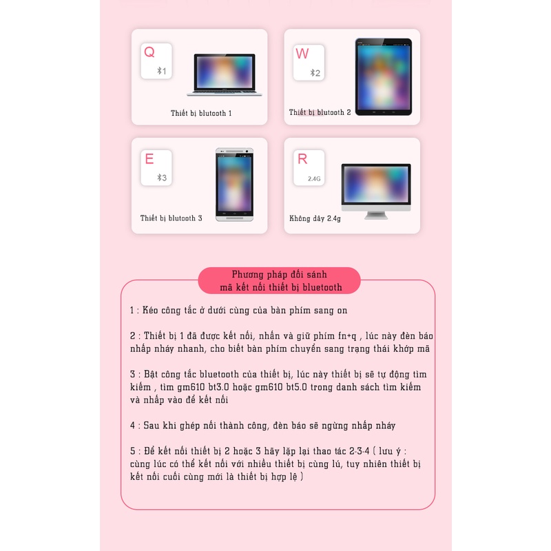 Bàn phím cơ không dây Dual Mode Newmen GM610 Pro,tặng kèm bộ 4 keycap rồng-hổ,tương thích PC/Laptop/Mac/..., bảo hành 24 tháng - Hàng chính hãng