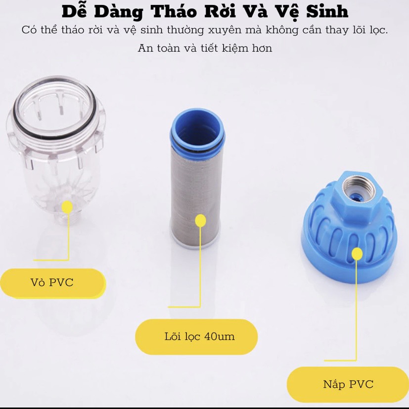 Lọc nước mini lọc cặn và sâu bọ, bảo vệ sức khỏe