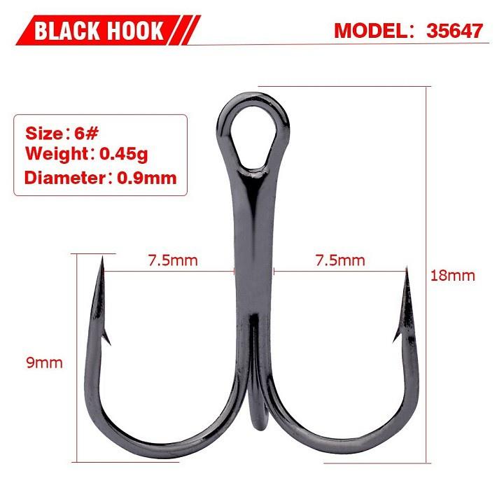 Combo 10 Lưỡi 3 Tiêu Lưỡi Câu Cá Có Ngạnh Lưỡi Câu Lure Thép Không Gỉ LC3 đồ câu FISHING_HD