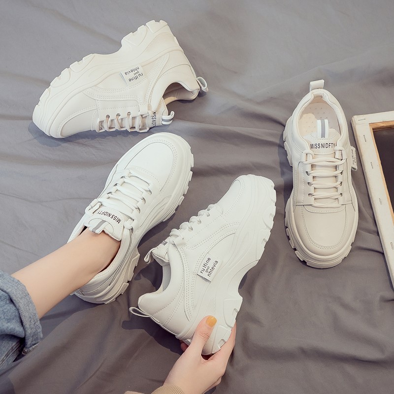 Giày sneaker nữ kiểu dáng thể thao giày độn đế cao thời trang Hàn Quốc